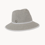 Edna Down Brim Hat - Grey/White