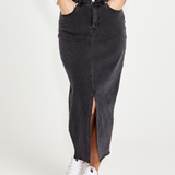 Emmi Denim Skirt (Washed Black)
