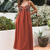 ALICE EMBROIDERY DETAIL MAXI DRESS