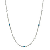 Rosa Necklace (Silver Turquoise)