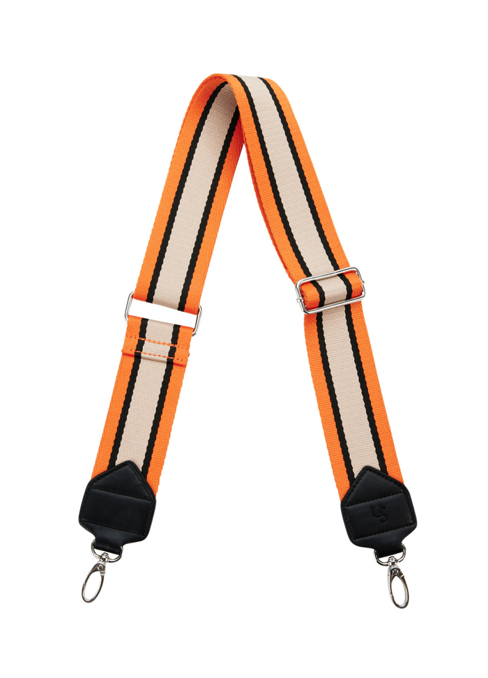 Multi Stripe Bag Strap (Orange/Nude)