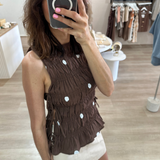 Addie Choc Polka Top