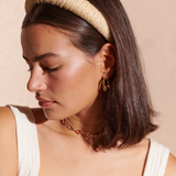 Paper Straw Summer Headband (Beige)