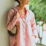 AJJA Stripe Short (Blush Pink)