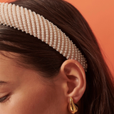 Oblique Pearl Statement Headband