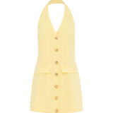 Halzie Mini Dress (Lemon)