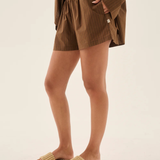 AJJA Stripe Short (Mocha)