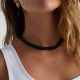 Taila Beaded Necklace (black)