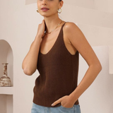 Coco Knit Tank (Brown)