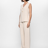 Piper Wide Leg Pant (Natural)