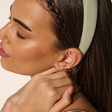 Satin Plain Padded Headband in Sage