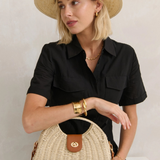 Maggie Summer Straw Bag (Beige)
