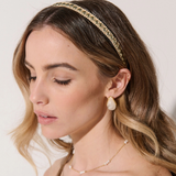 Elaine Stud Skinny Headband (Champagne)