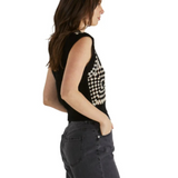 Erika Crochet Vest (Black/White)