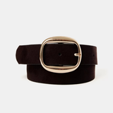 Georgina Belt (Chocolate Suede-Gold)