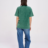 Cherry Baby Acid Wash Tee (Dark Green)