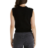 Erika Crochet Vest (Black/White)