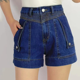 Zali Denim Shorts Dark Blue