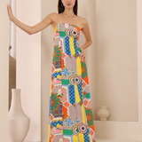 Tropicana Maxi Dress (Vase Print)