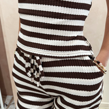 Nala Strapless Set (chocolate/beige)