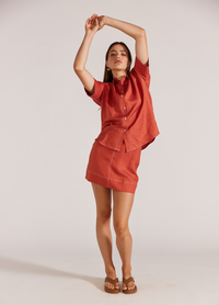 Eva Resort Shirt (Rust)