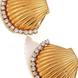 Zirconia Shell Stud Earrings