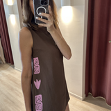 Montana Swing Dress (Chocolate/Pink)