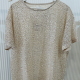 Lexi Sequins Top By Frankie (Cream)