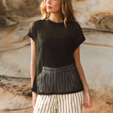 Arabella Mesh Top (Black)