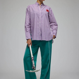 Bisous Stripe Shirt (Violet)