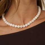Taila Beaded Necklace (Cream)