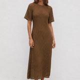 Mya Knit Maxi Dress (Brown)