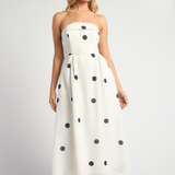 Audrey Polkadot Midi Dress
