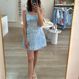 Leila Mini Dress (Blue)