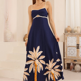Indigo Palm Maxi Dress
