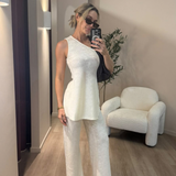 Brandi By Frankie One Shoulder Set (Ivory)