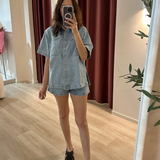 Bianca By Frankie Denim Set (Light Blue)