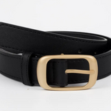 Auxerre - Classic Rectangular Buckle - Gold / Black
