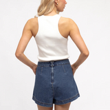 DENIM SHORTS MID BLUE