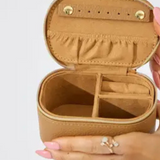 Leather Small Jewellery Box (Beige)