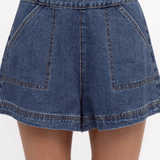 DENIM SHORTS MID BLUE