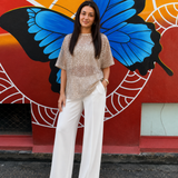 Lexi Sequins Top By Frankie (Cream)