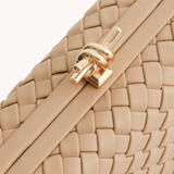 Neveah Woven Clutch Nude