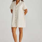 Vale Scalloped Denim Dress