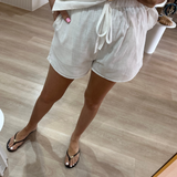 Portia Gold Button Set (White)