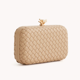 Neveah Woven Clutch Nude