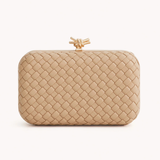 Neveah Woven Clutch Nude