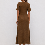 Mya Knit Maxi Dress (Brown)