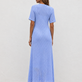 Mya Knit Maxi Dress (Powder Blue)