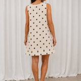 Harper Mini Dress - Choc and Beige